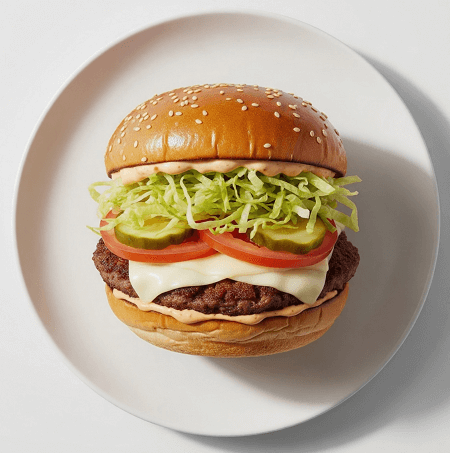 Single Hand Made Cheezy Burger 